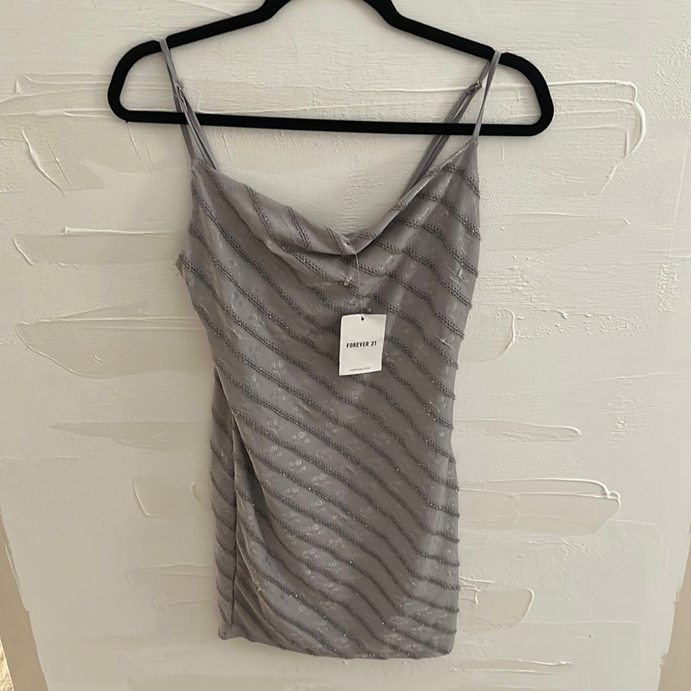 Forever21 dress Shortie Silver small